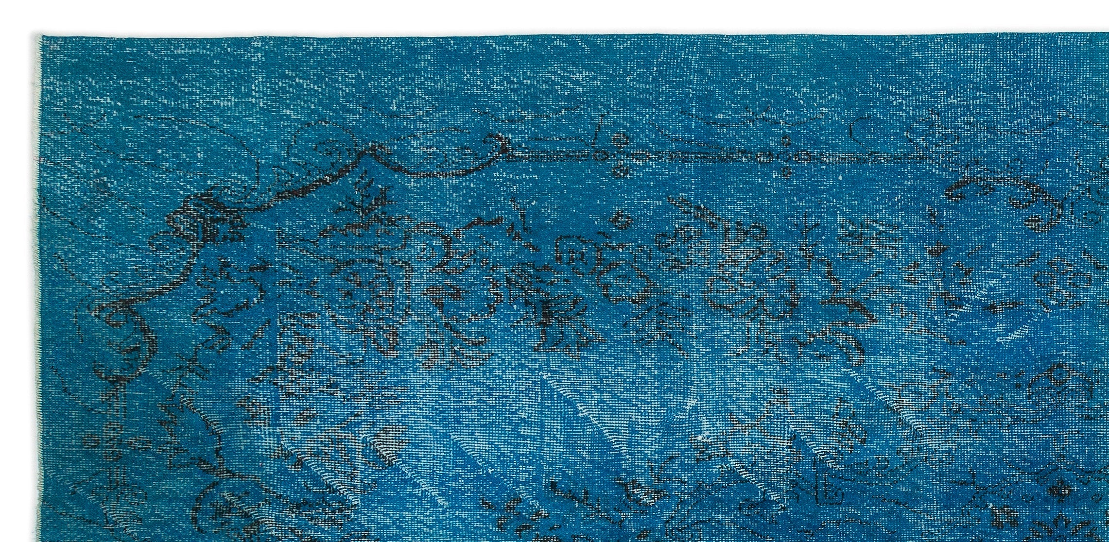 Atina Turquoise Vintage Wool Handmade Area Rug 5'5" x 11'1"
