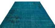 Atina Turquoise Vintage Wool Handmade Area Rug 6'9" x 10'4"
