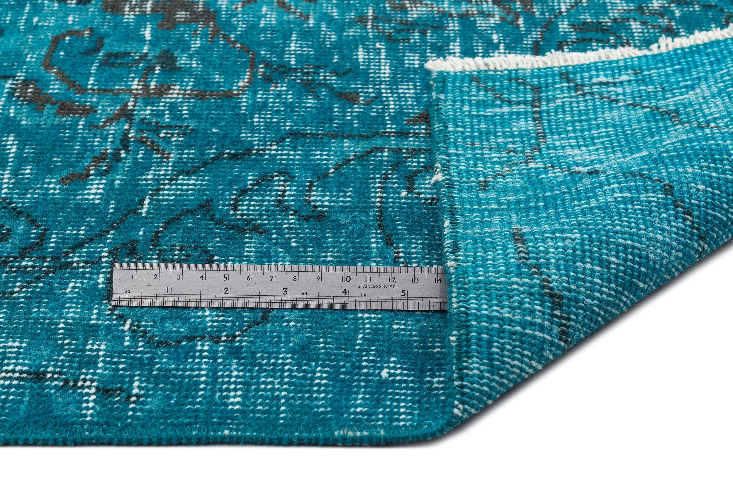 Atina Turquoise Vintage Wool Handmade Area Rug 5'11" x 10'0"