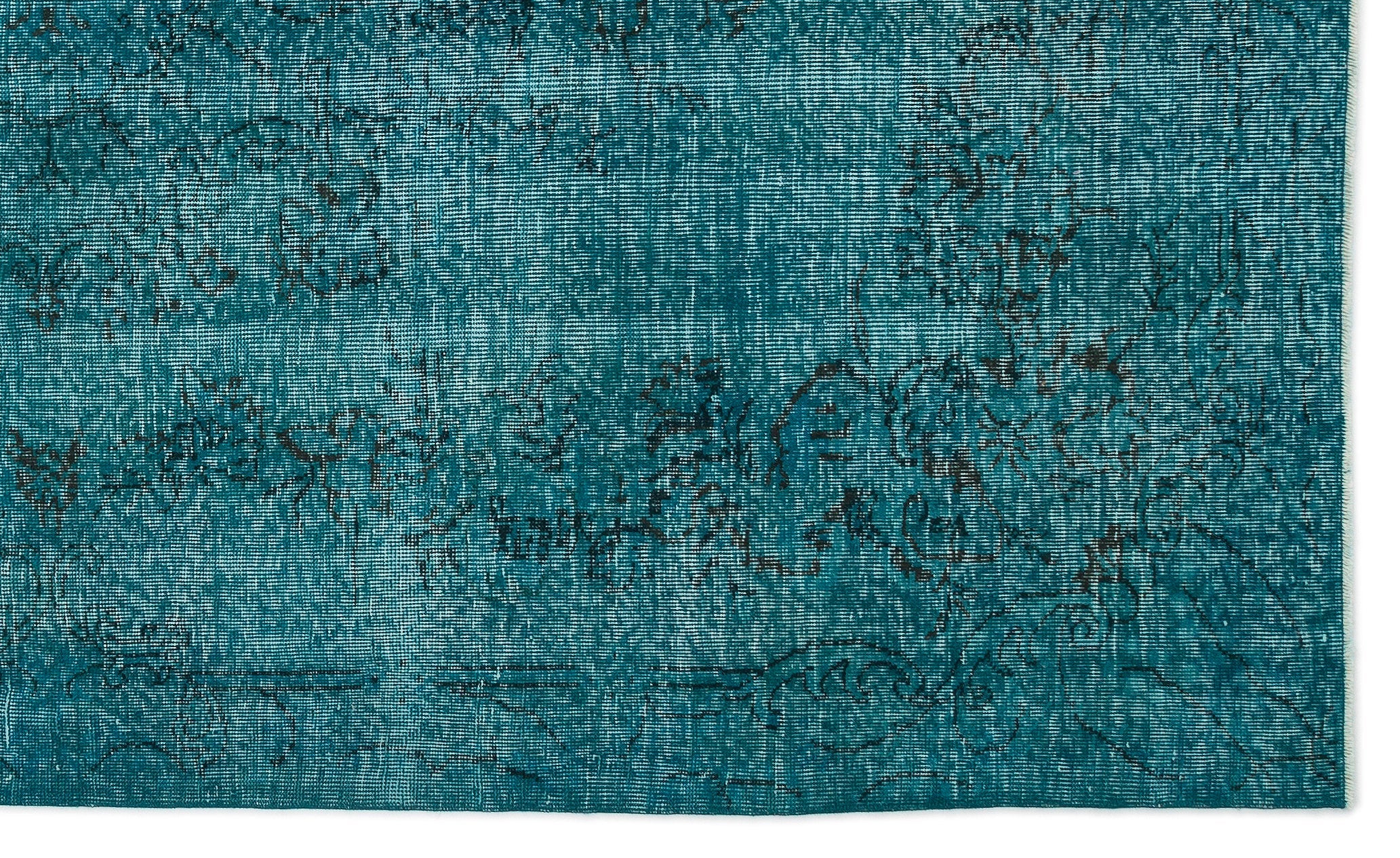 Atina Turquoise Vintage Wool Handmade Area Rug 5'11" x 10'0"