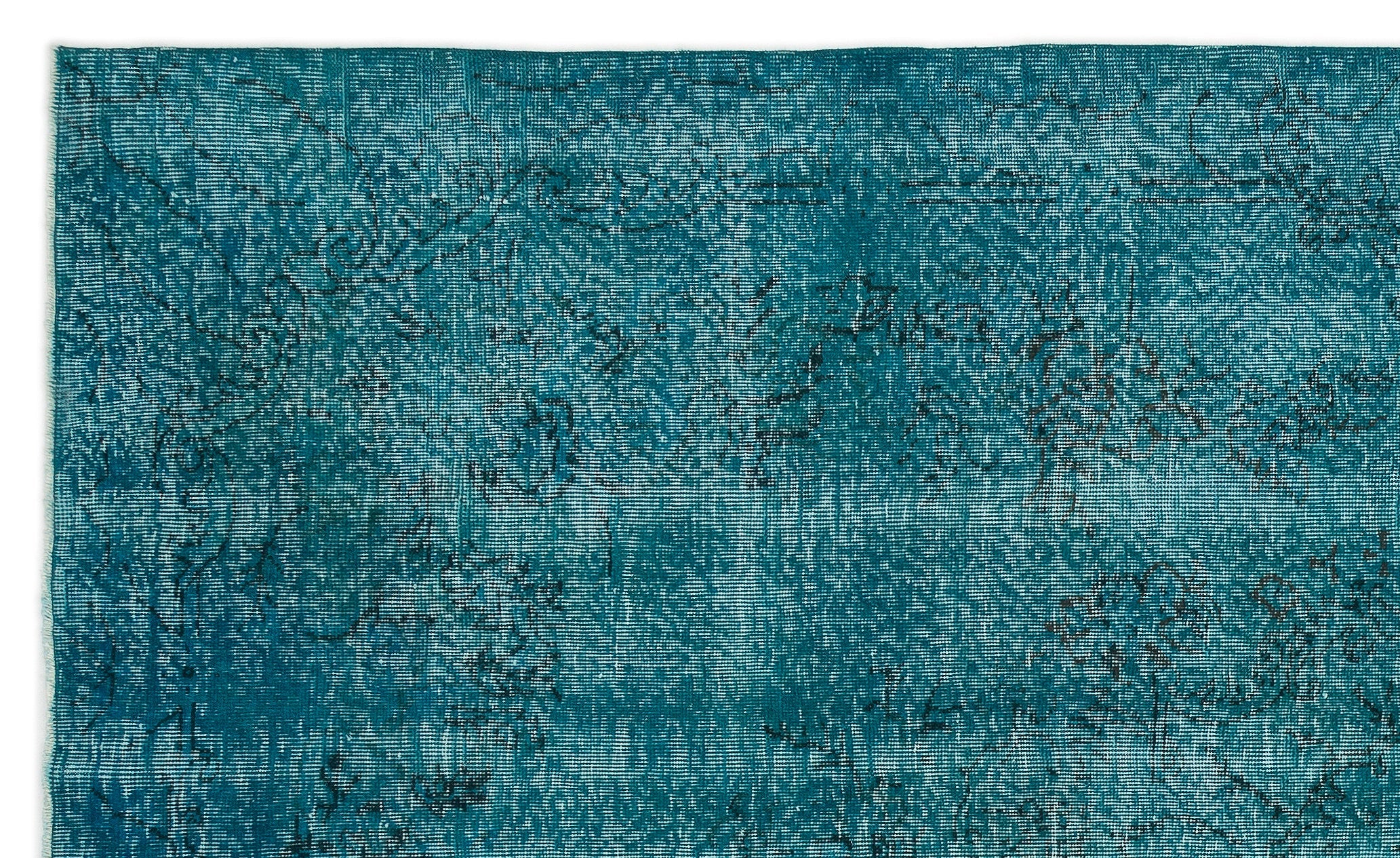 Atina Turquoise Vintage Wool Handmade Area Rug 5'11" x 10'0"