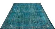 Atina Turquoise Vintage Wool Handmade Area Rug 5'9" x 8'4"