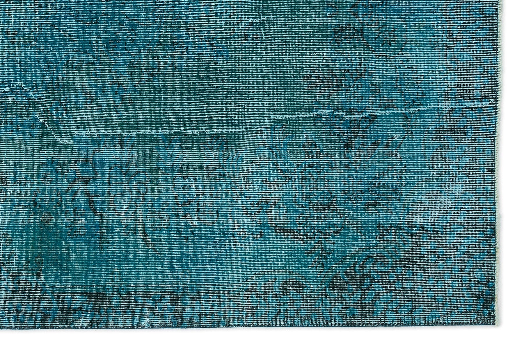Atina Turquoise Vintage Wool Handmade Area Rug 5'9" x 8'4"