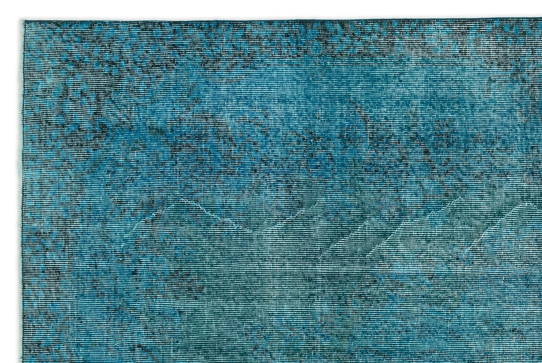 Atina Turquoise Vintage Wool Handmade Area Rug 5'9" x 8'4"