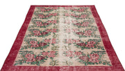 Atina Cream Vintage Wool Handmade Area Rug 4'9" x 7'10"