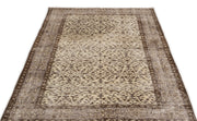 Atina Beige Vintage Wool Handmade Area Rug 3'10" x 6'10"