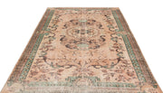 Atina Beige Vintage Wool Handmade Area Rug 6'2" x 10'7"
