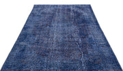 Atina Blue Vintage Wool Handmade Area Rug 5'4" x 9'5"