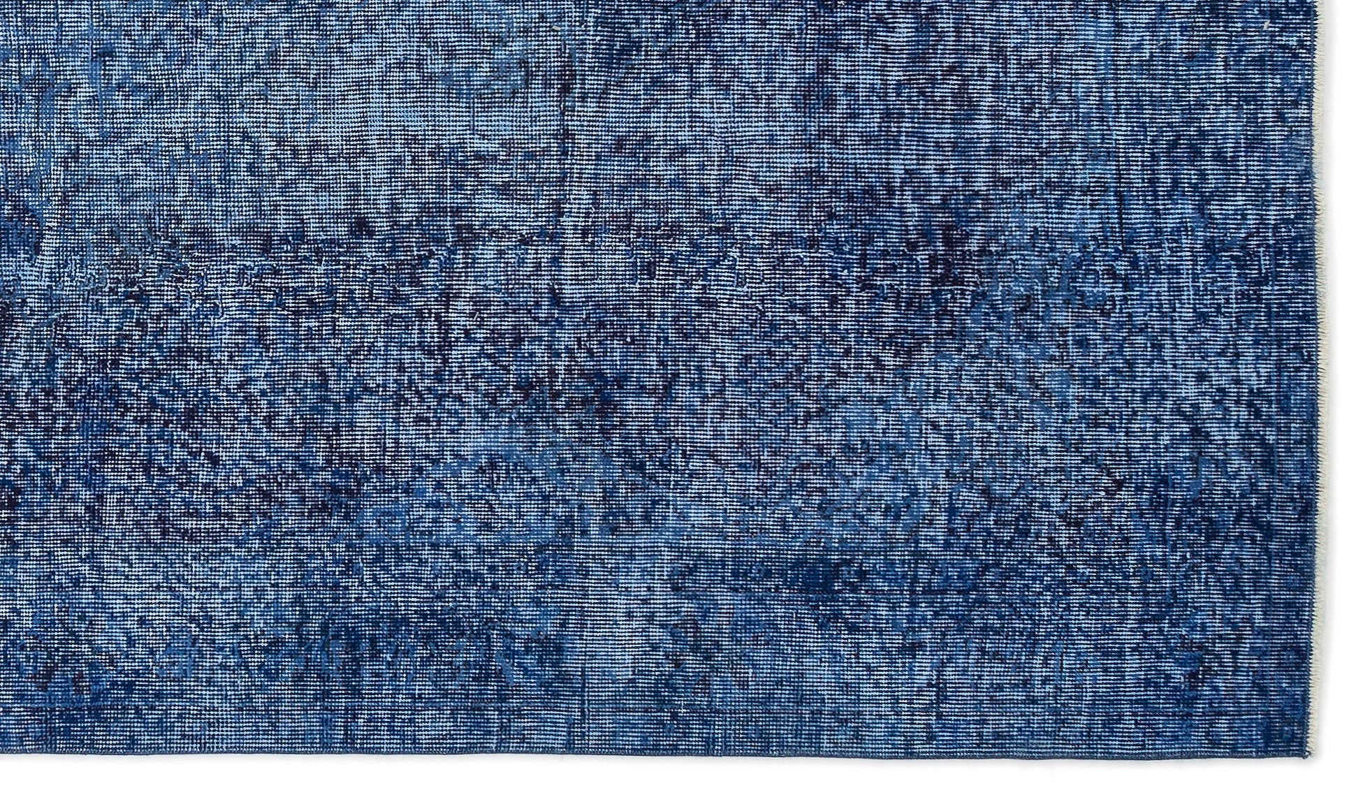 Atina Blue Vintage Wool Handmade Area Rug 5'4" x 9'5"