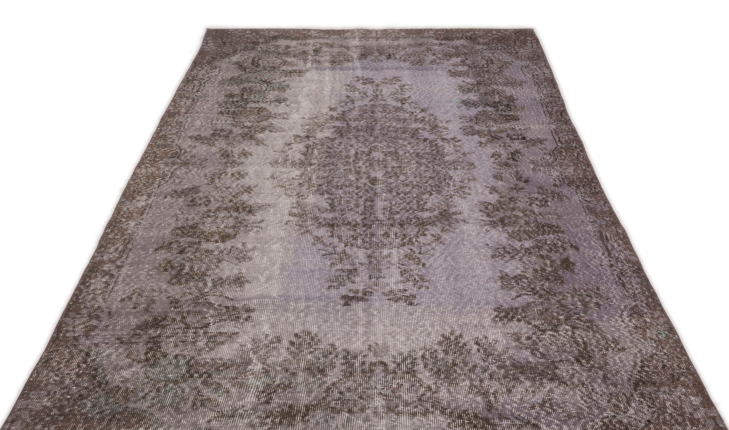 Atina Grey Vintage Wool Handmade Area Rug 5'8" x 9'7"