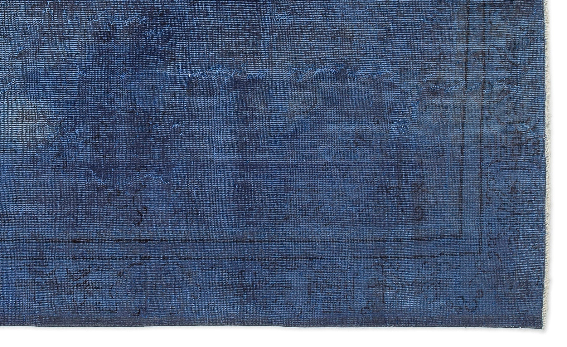 Atina Blue Vintage Wool Handmade Area Rug 5'3" x 8'8"
