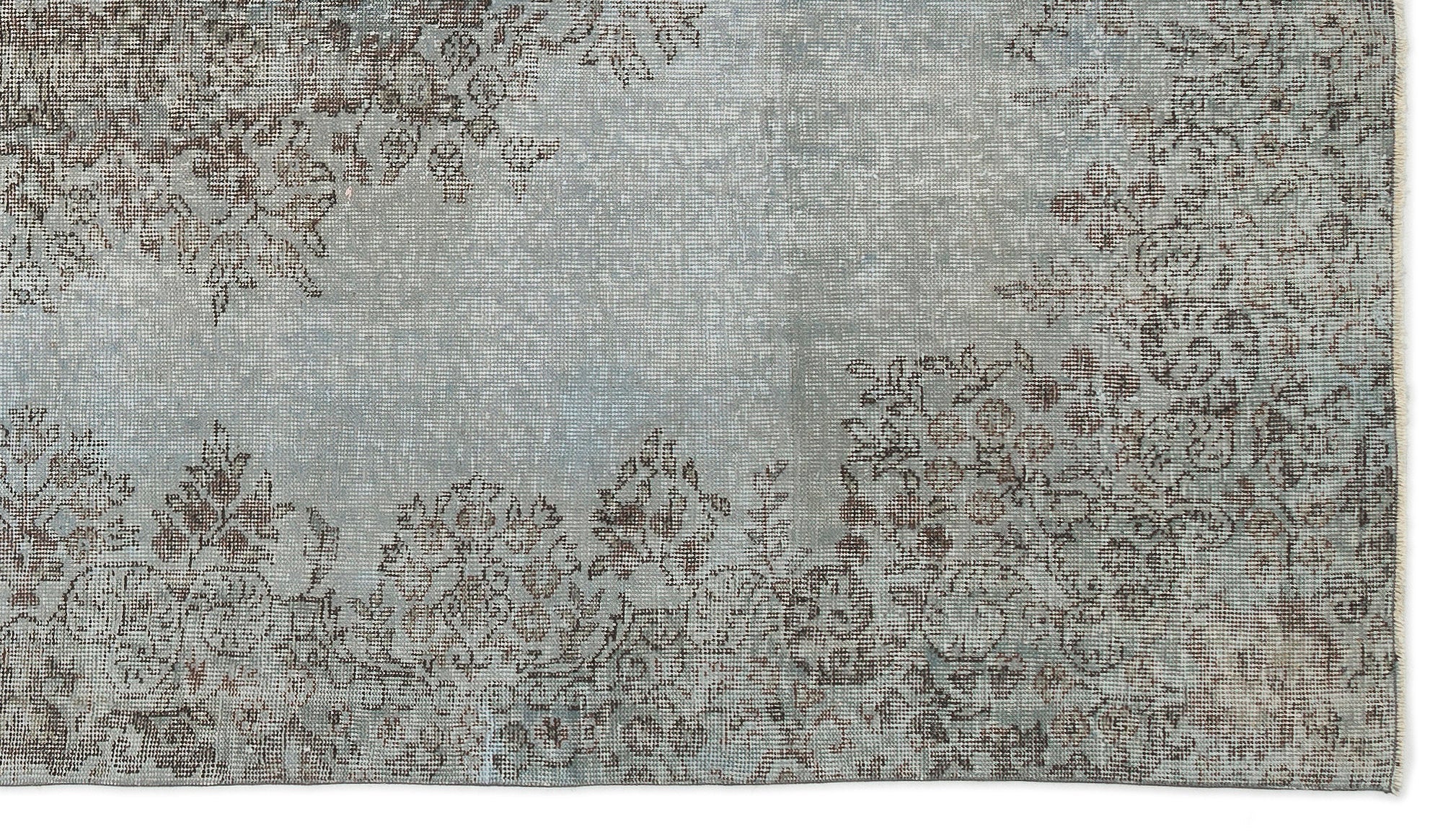 Atina Blue Vintage Wool Handmade Area Rug 5'6" x 9'6"