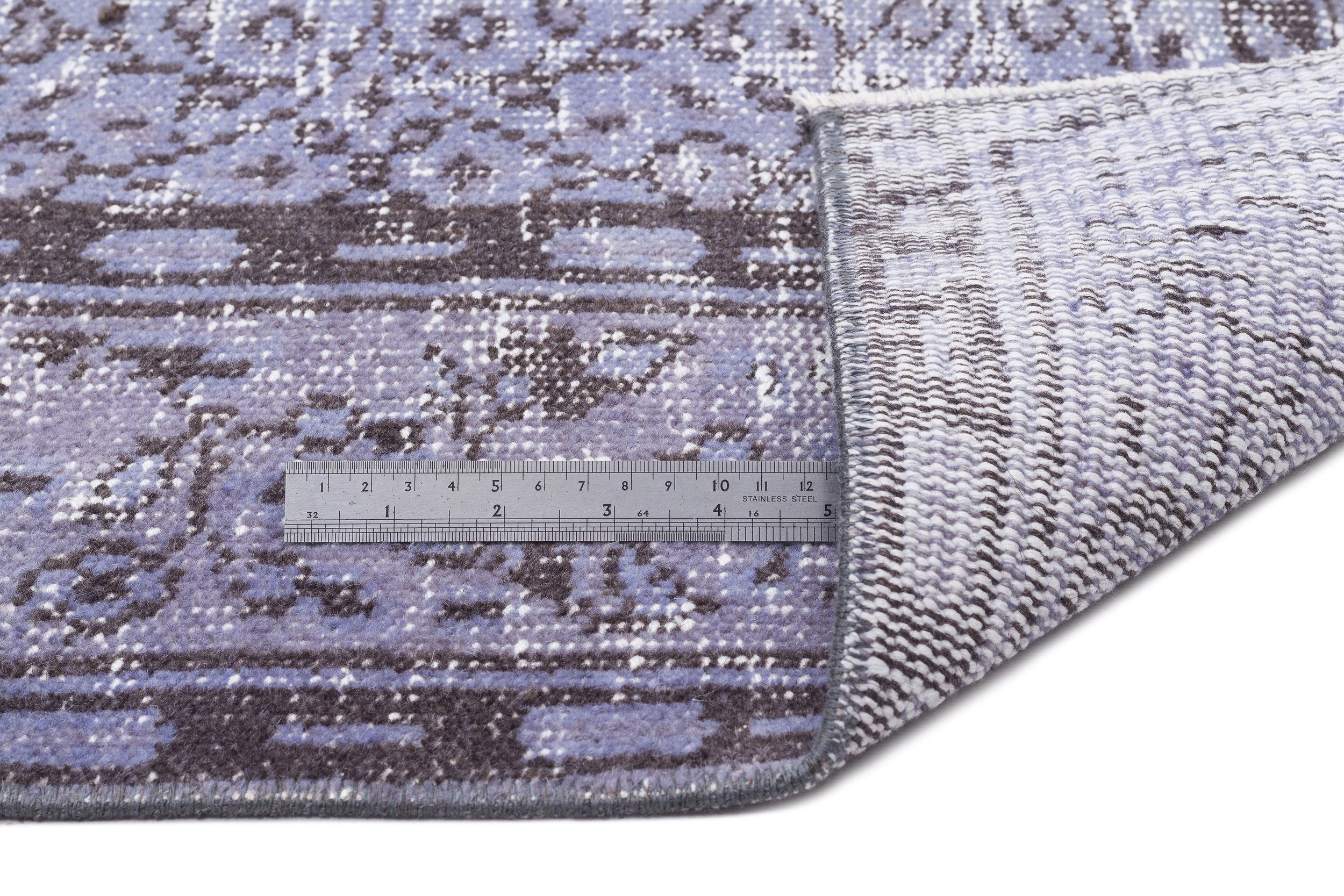 Atina Grey Vintage Wool Handmade Area Rug 5'1" x 9'0"