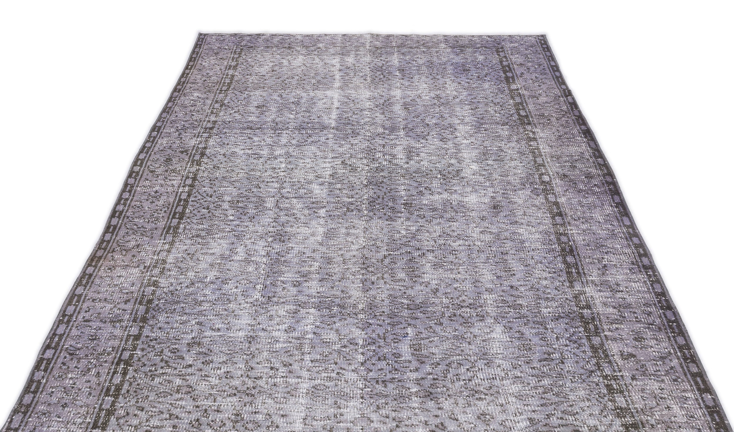 Atina Grey Vintage Wool Handmade Area Rug 5'1" x 9'0"