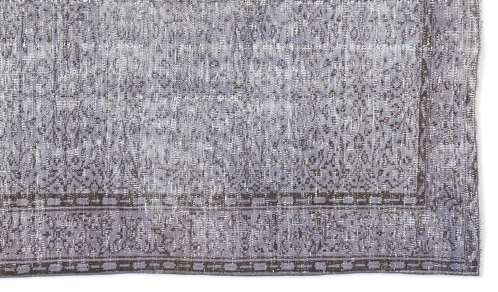 Atina Grey Vintage Wool Handmade Area Rug 5'1" x 9'0"