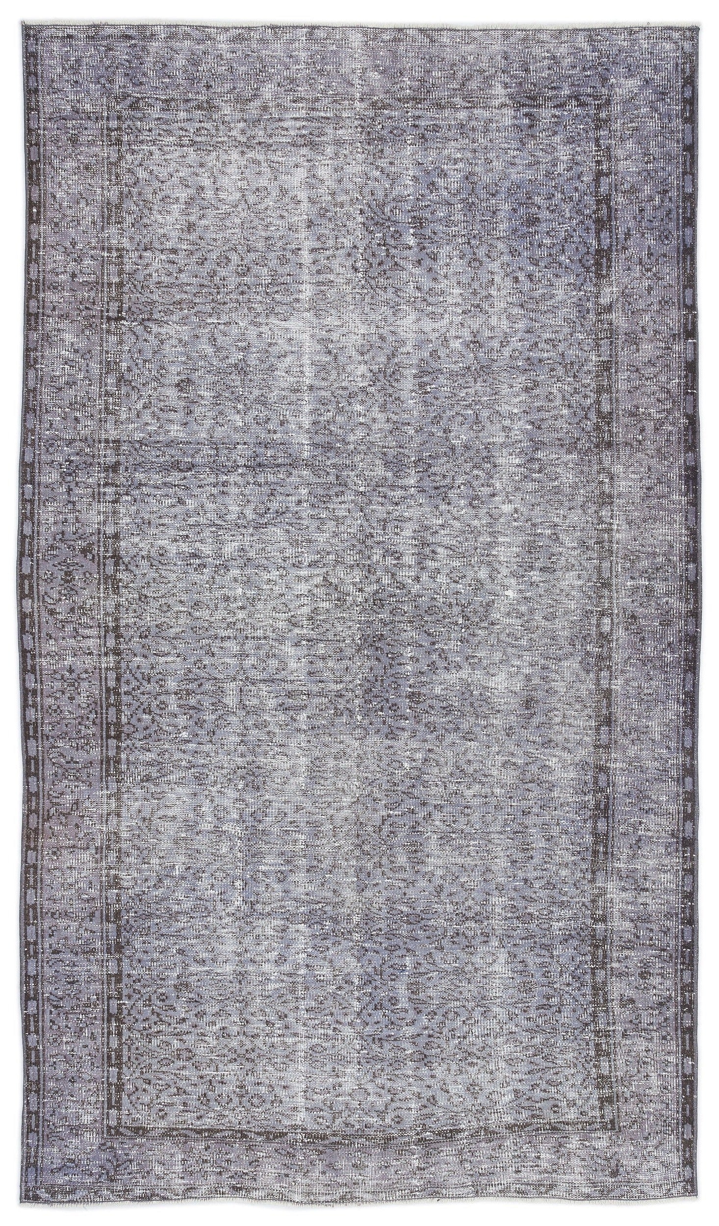 Atina Grey Vintage Wool Handmade Area Rug 5'1" x 9'0"