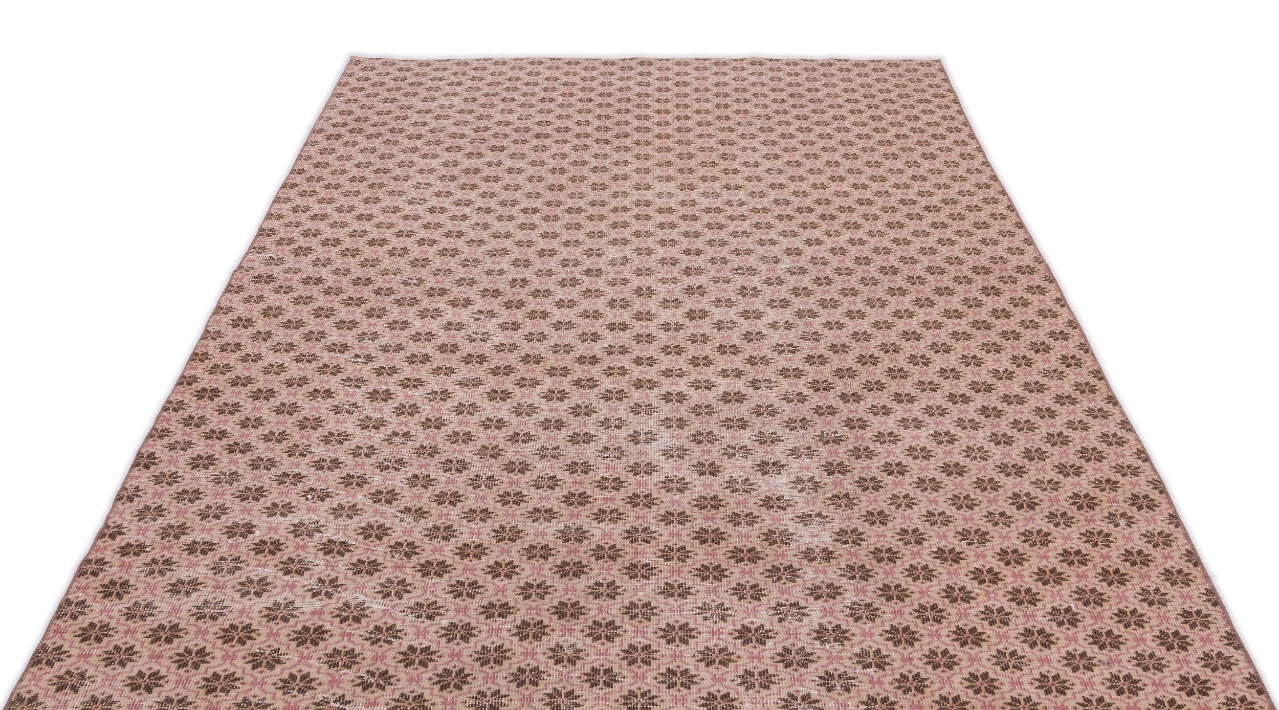 Atina Cream Vintage Wool Handmade Area Rug 5'10" x 9'9"