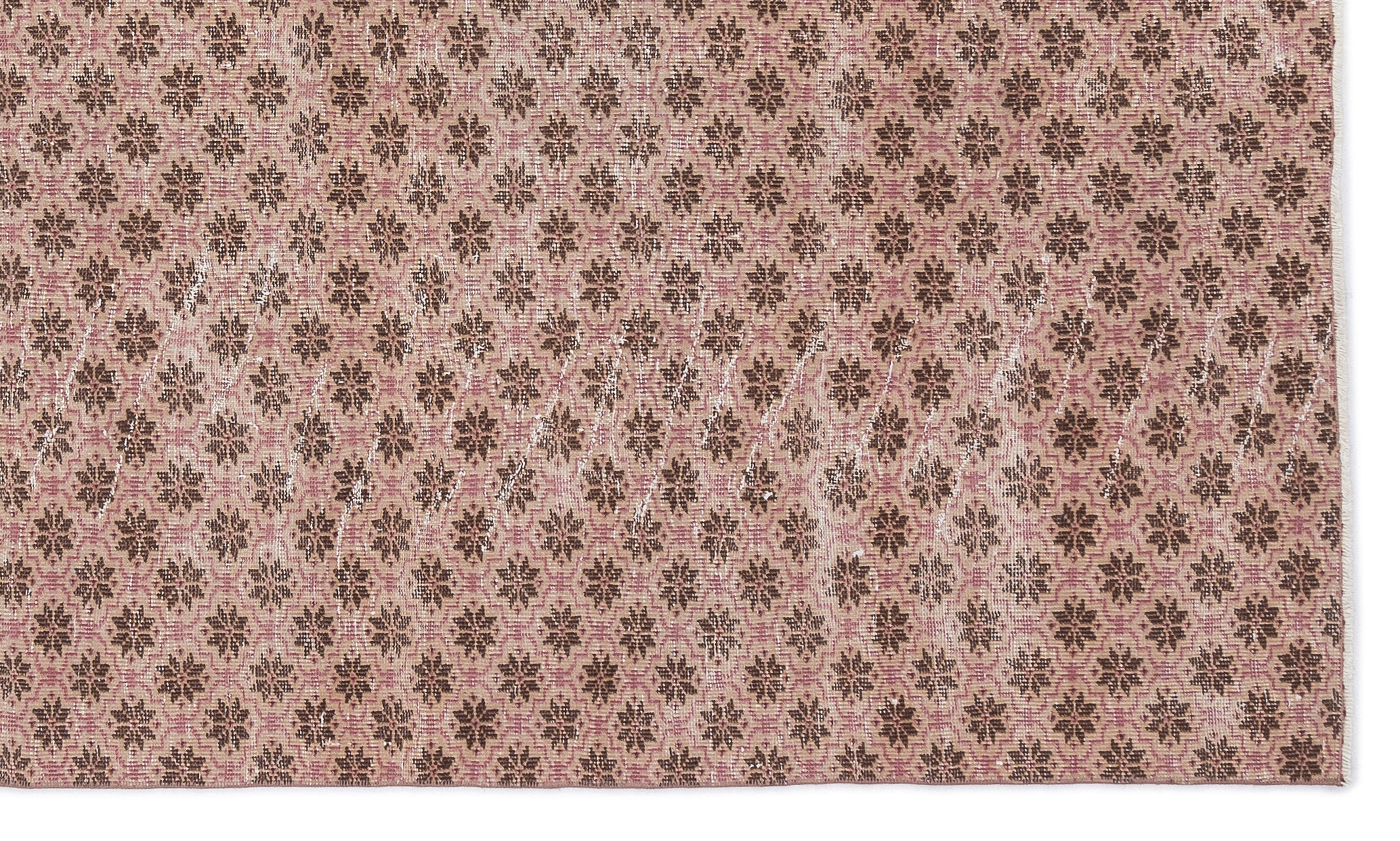 Atina Cream Vintage Wool Handmade Area Rug 5'10" x 9'9"