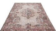 Atina Cream Vintage Wool Handmade Area Rug 5'9" x 9'2"
