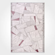 Machine Made Area Rug | Beige Geometric Design, 10 mm Pile Height Durable Floor Covering