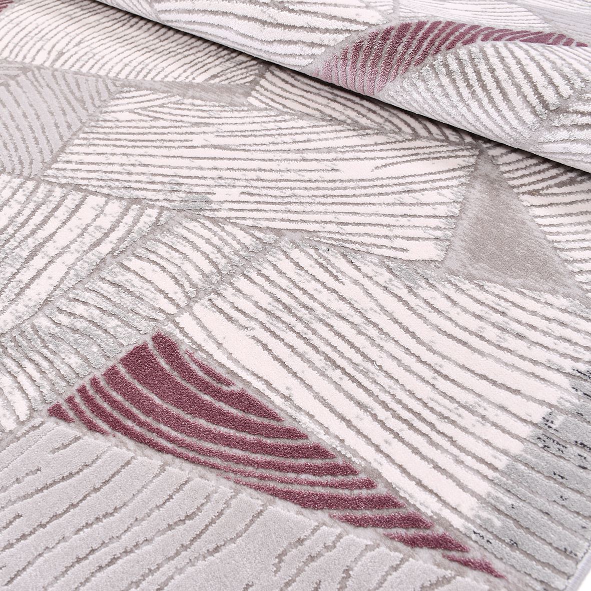 Machine Made Area Rug | Beige Geometric Design, 10 mm Pile Height Durable Floor Covering