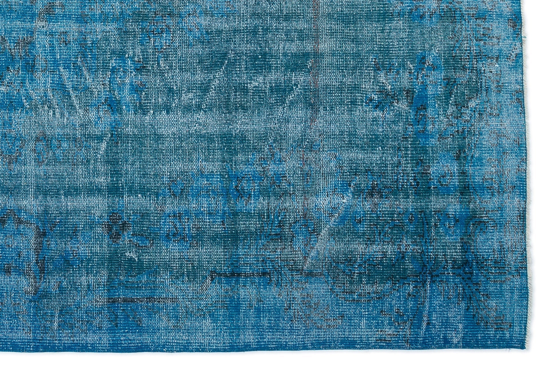 Atina Turquoise Vintage Wool Handmade Area Rug 5'9" x 8'8"
