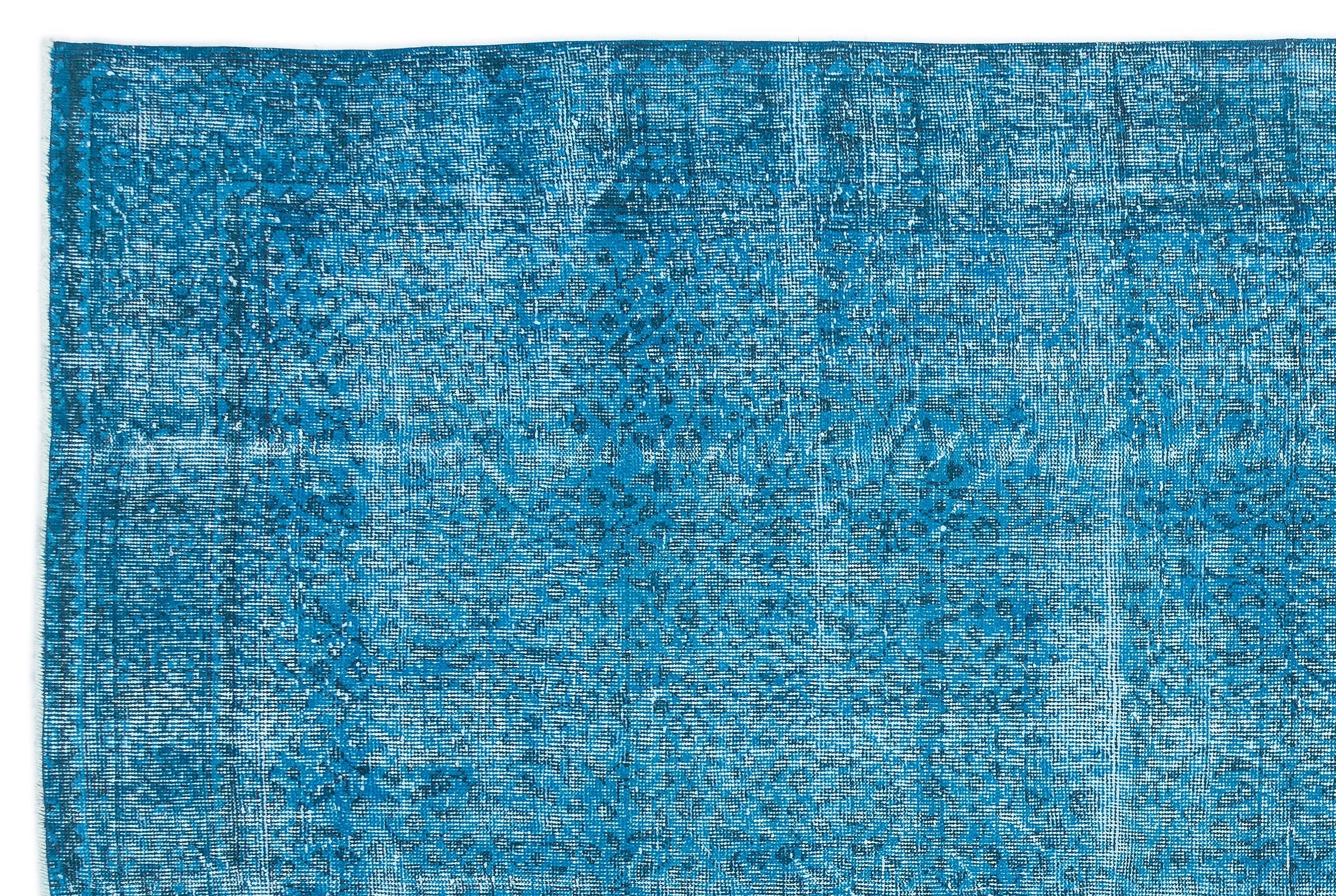 Atina Turquoise Vintage Wool Handmade Area Rug 7'1" x 10'4"
