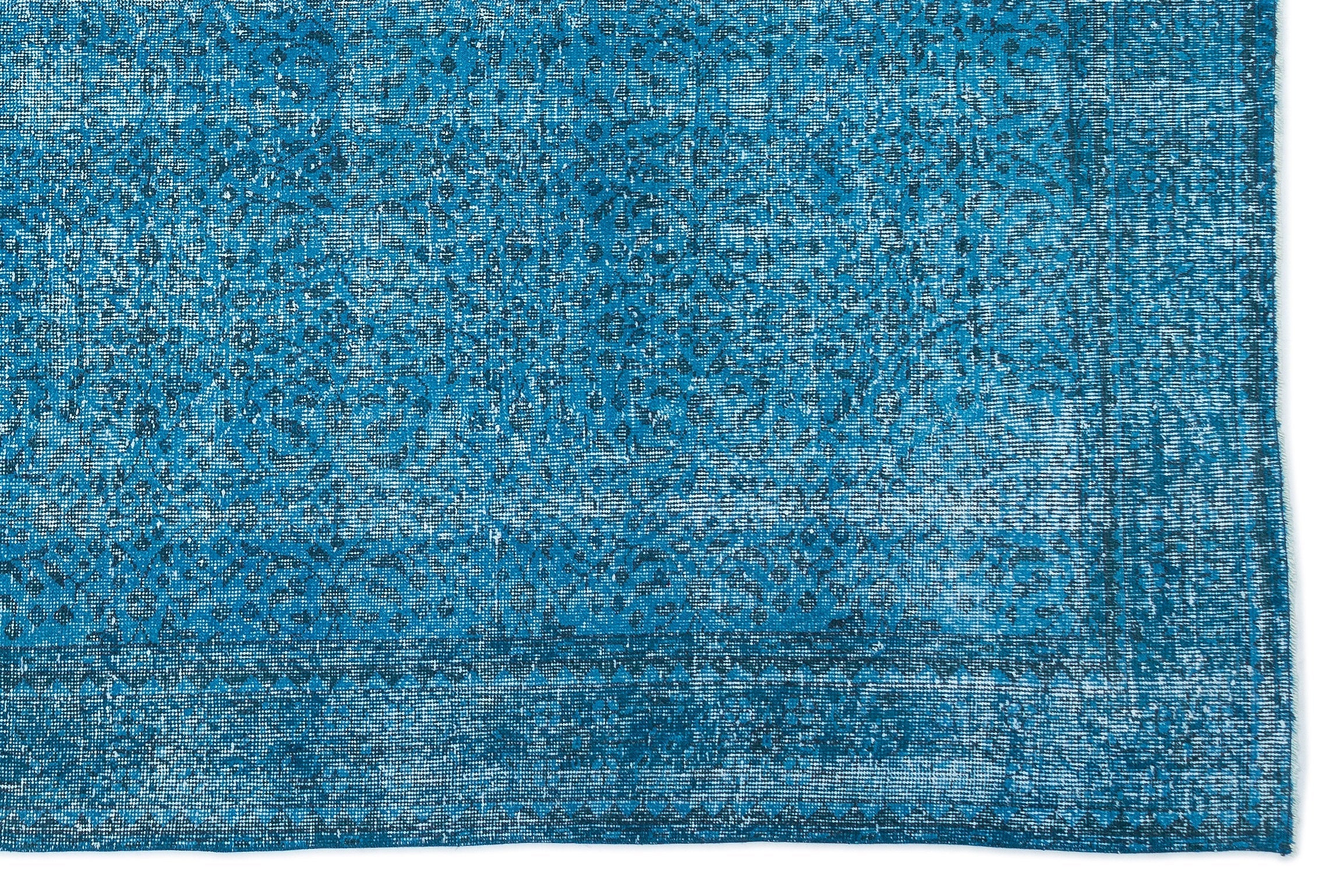 Atina Turquoise Vintage Wool Handmade Area Rug 7'1" x 10'4"
