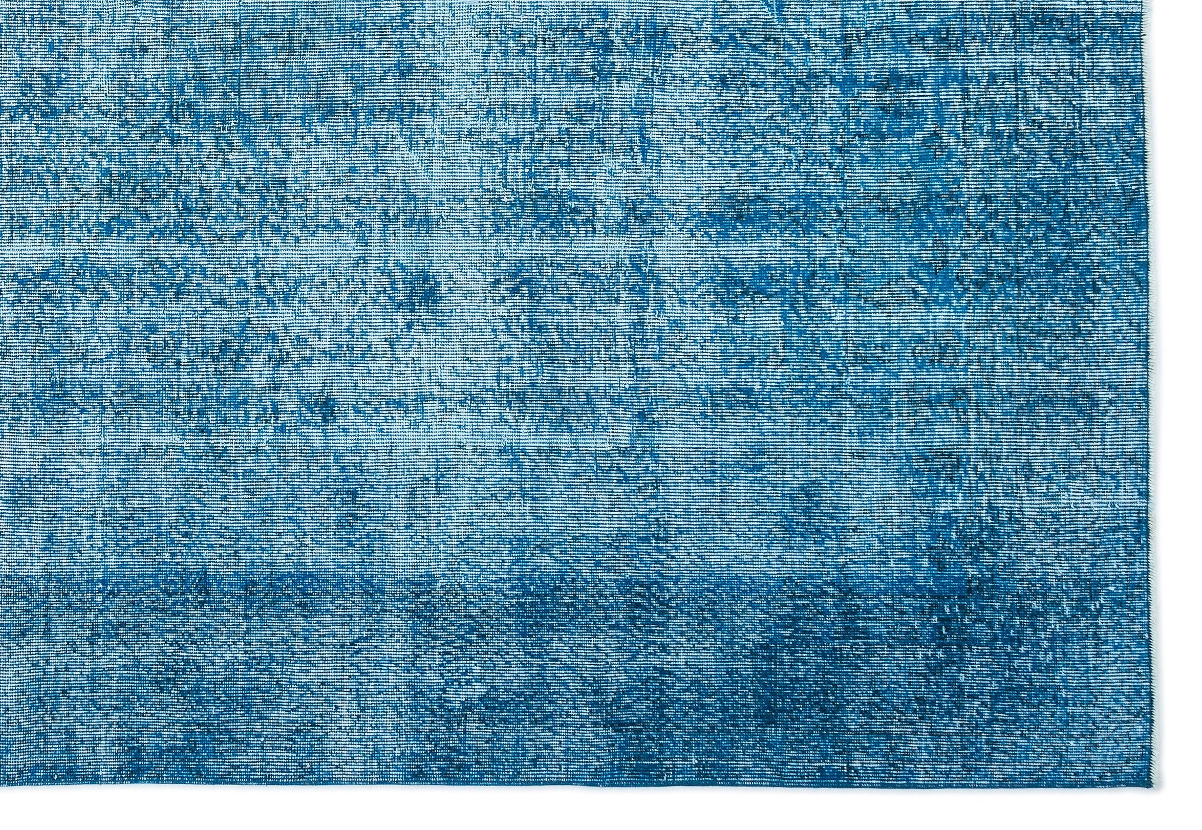 Atina Turquoise Vintage Wool Handmade Area Rug 7'1" x 10'6"
