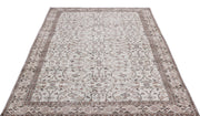 Atina Beige Vintage Wool Handmade Area Rug 4'9" x 8'7"