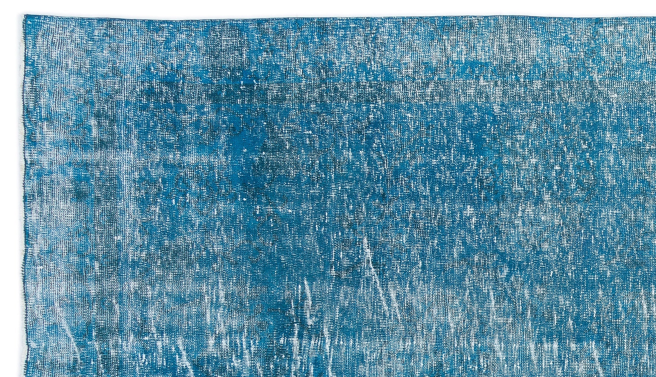 Atina Turquoise Vintage Wool Handmade Area Rug 5'5" x 9'9"