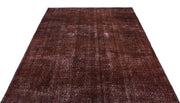 Atina Brown Vintage Wool Handmade Area Rug 5'7" x 9'2"