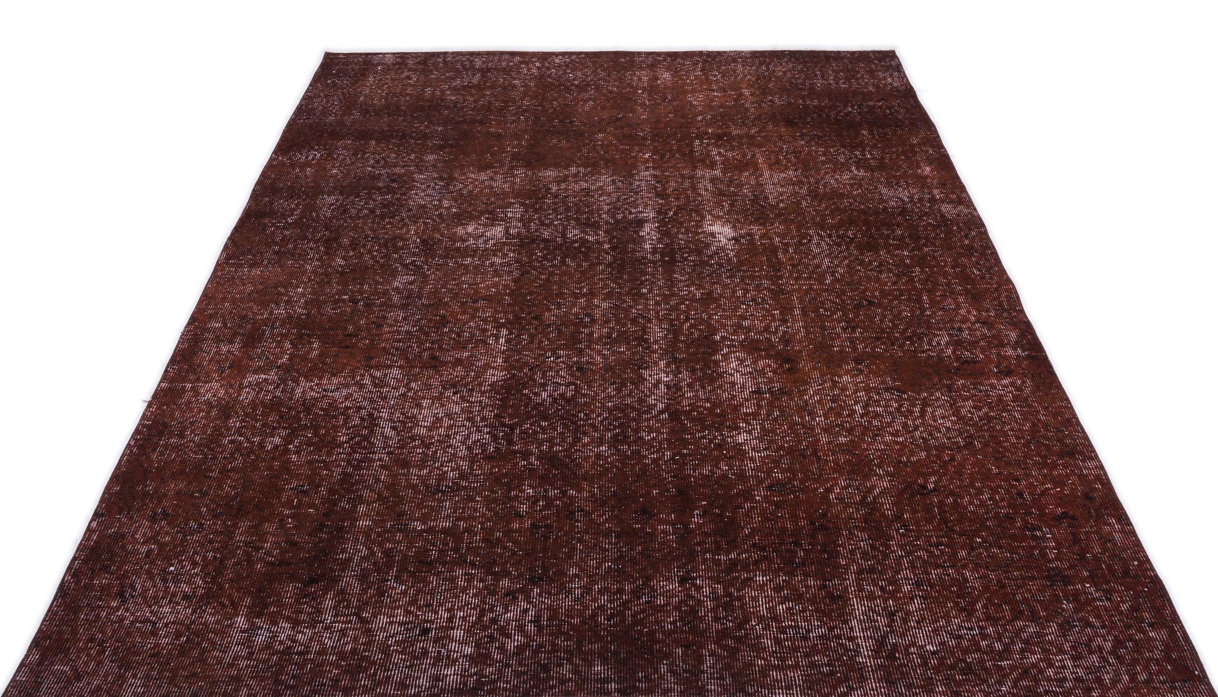 Atina Brown Vintage Wool Handmade Area Rug 5'7" x 9'2"