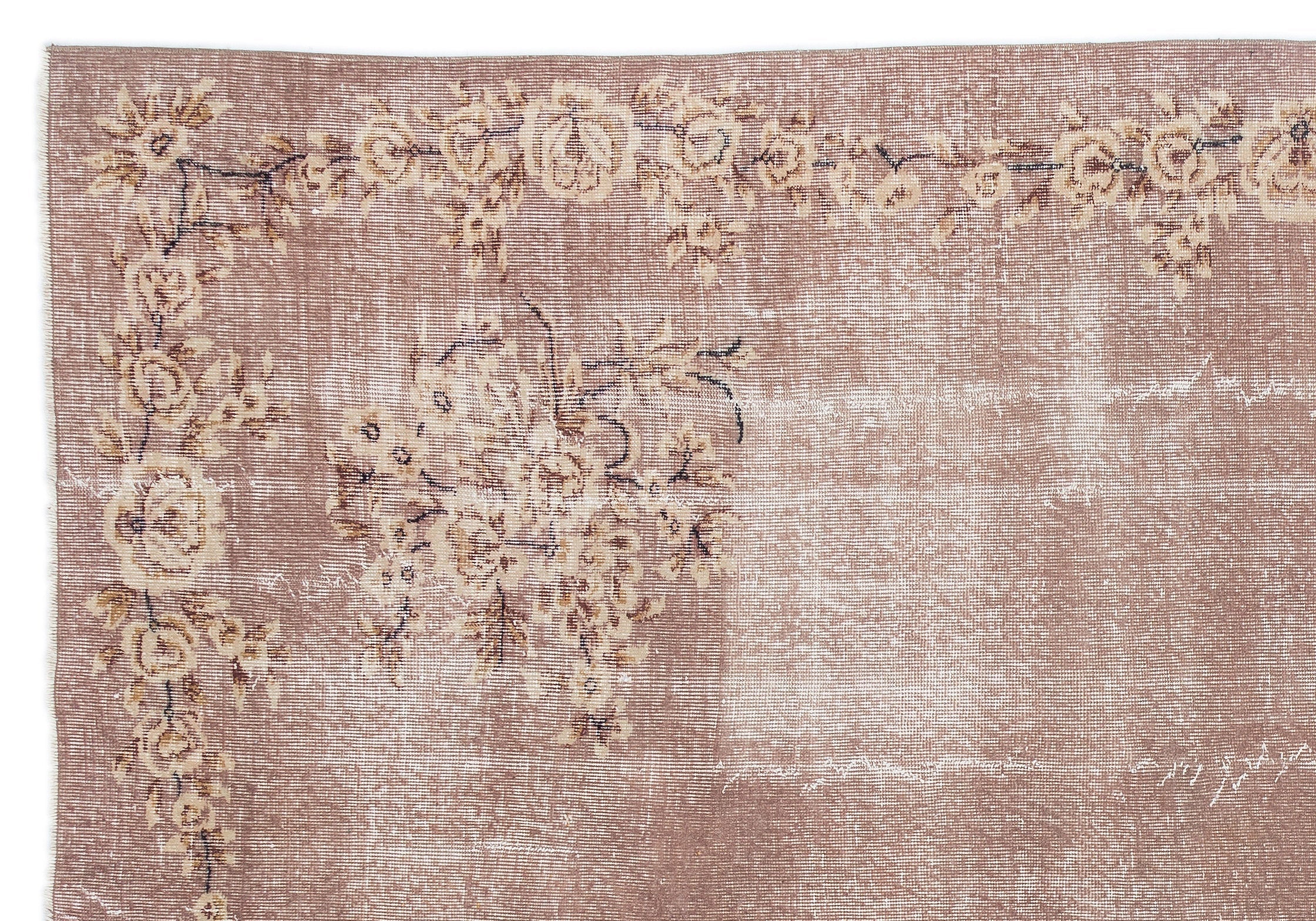 Atina Cream Vintage Wool Handmade Area Rug 7'0" x 10'4"