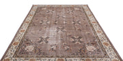 Atina Brown Vintage Wool Handmade Area Rug 6'6" x 10'6"