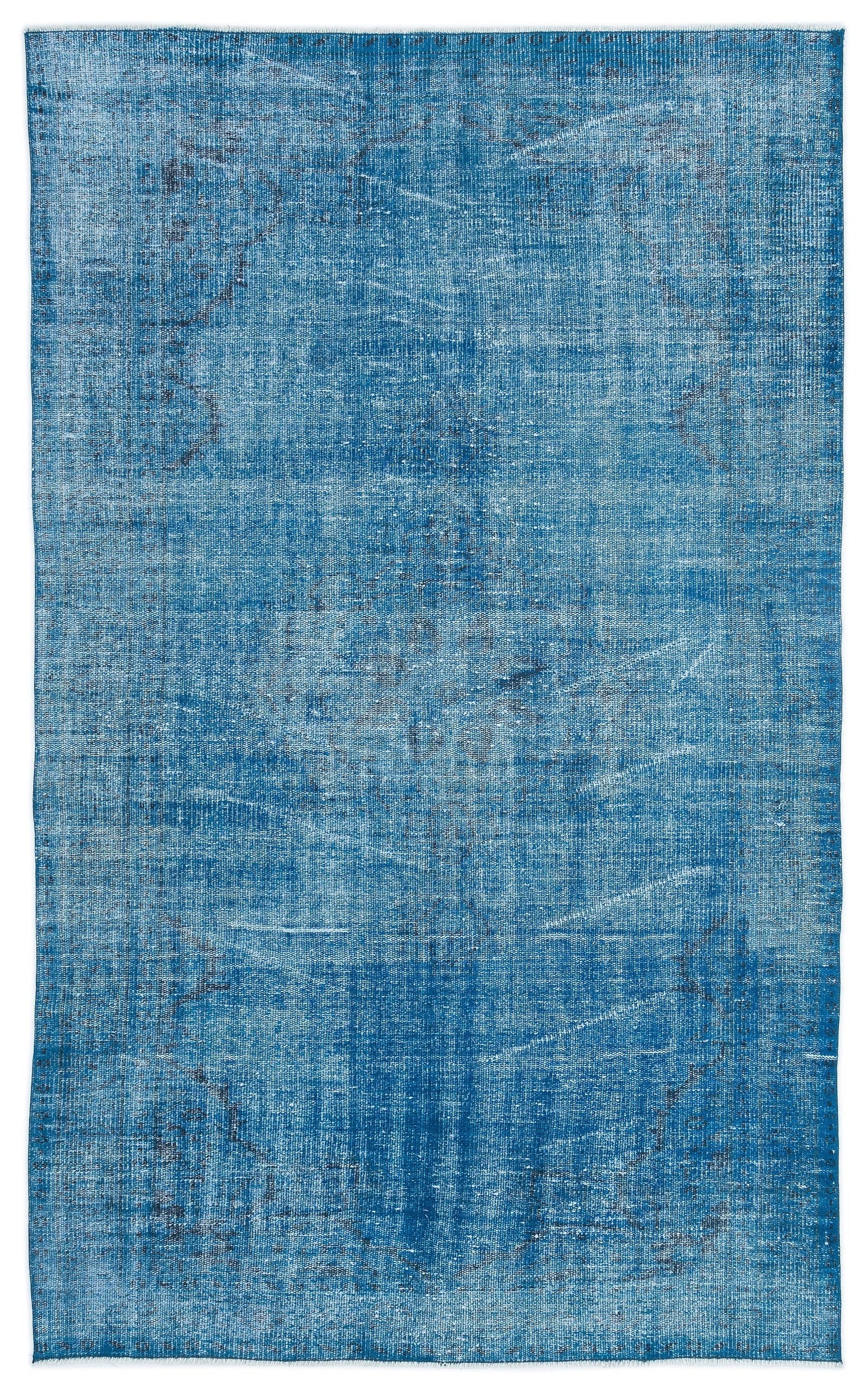 Atina Turquoise Vintage Wool Handmade Area Rug 4'10" x 8'0"