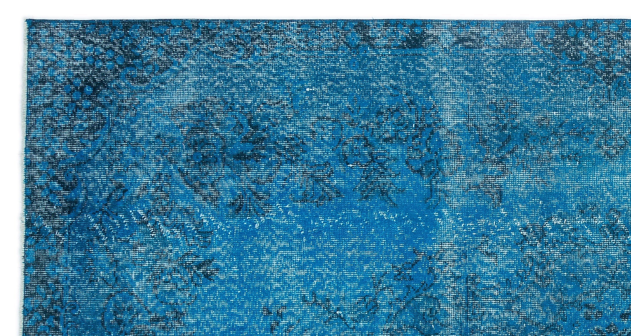 Atina Turquoise Vintage Wool Handmade Area Rug 5'2" x 10'0"