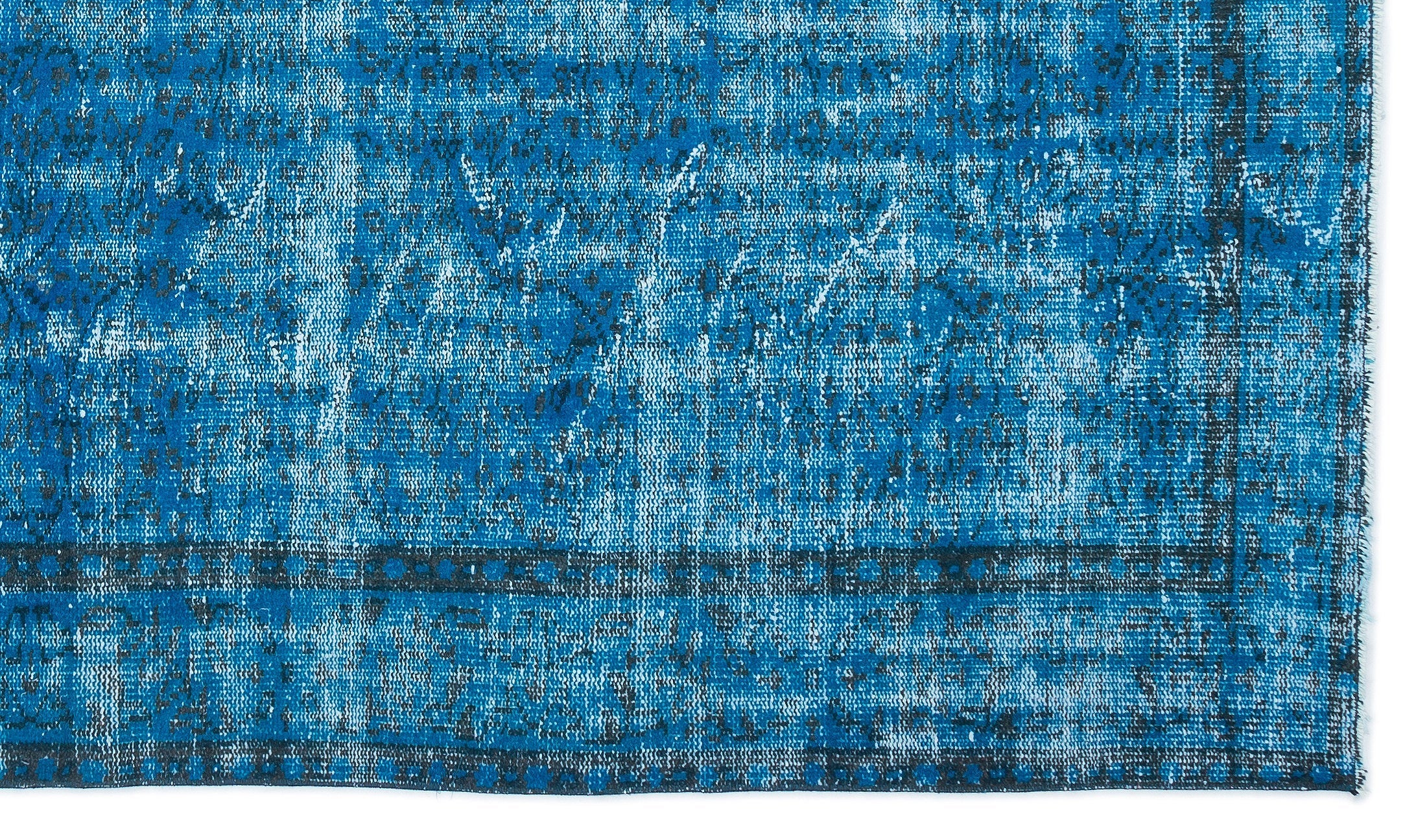 Atina Turquoise Vintage Wool Handmade Area Rug 5'10" x 10'0"