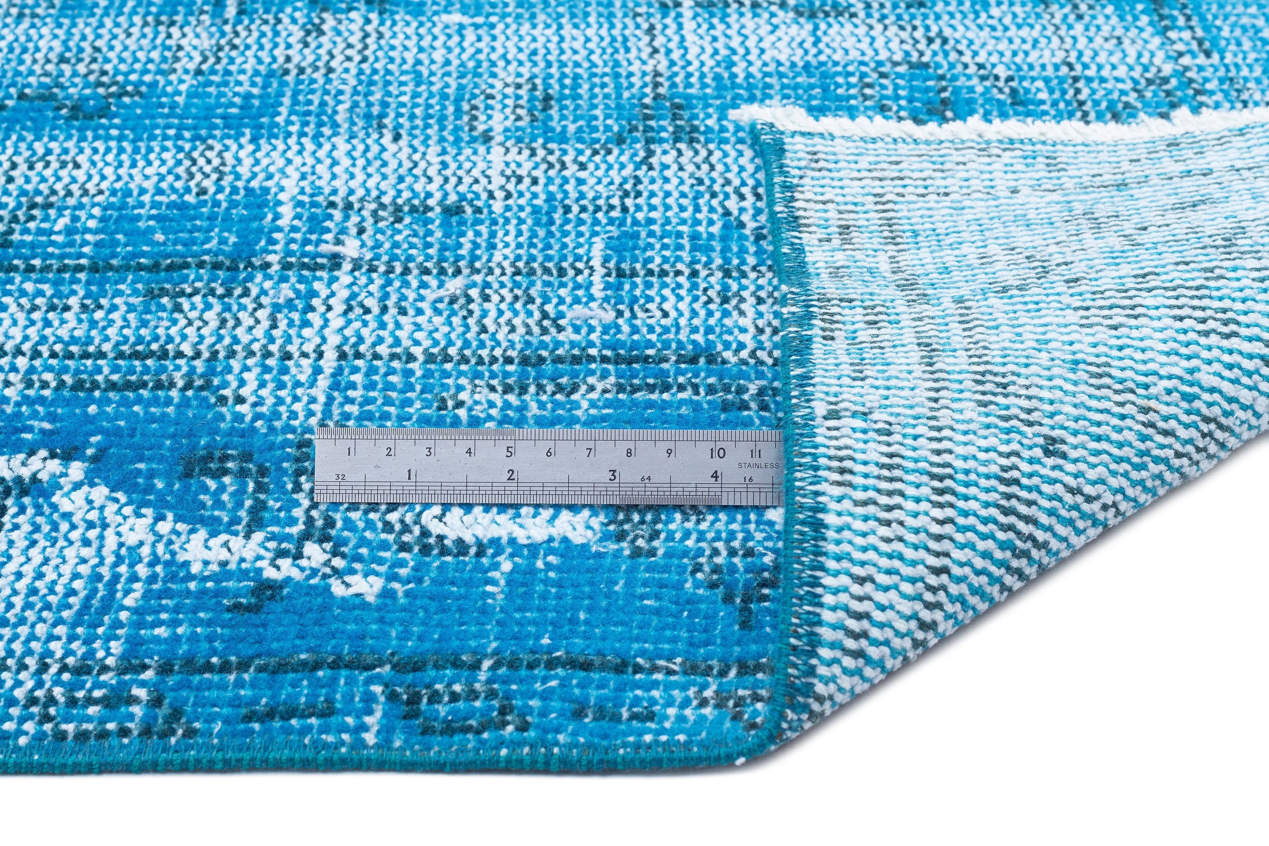 Atina Turquoise Vintage Wool Handmade Area Rug 5'8" x 9'5"