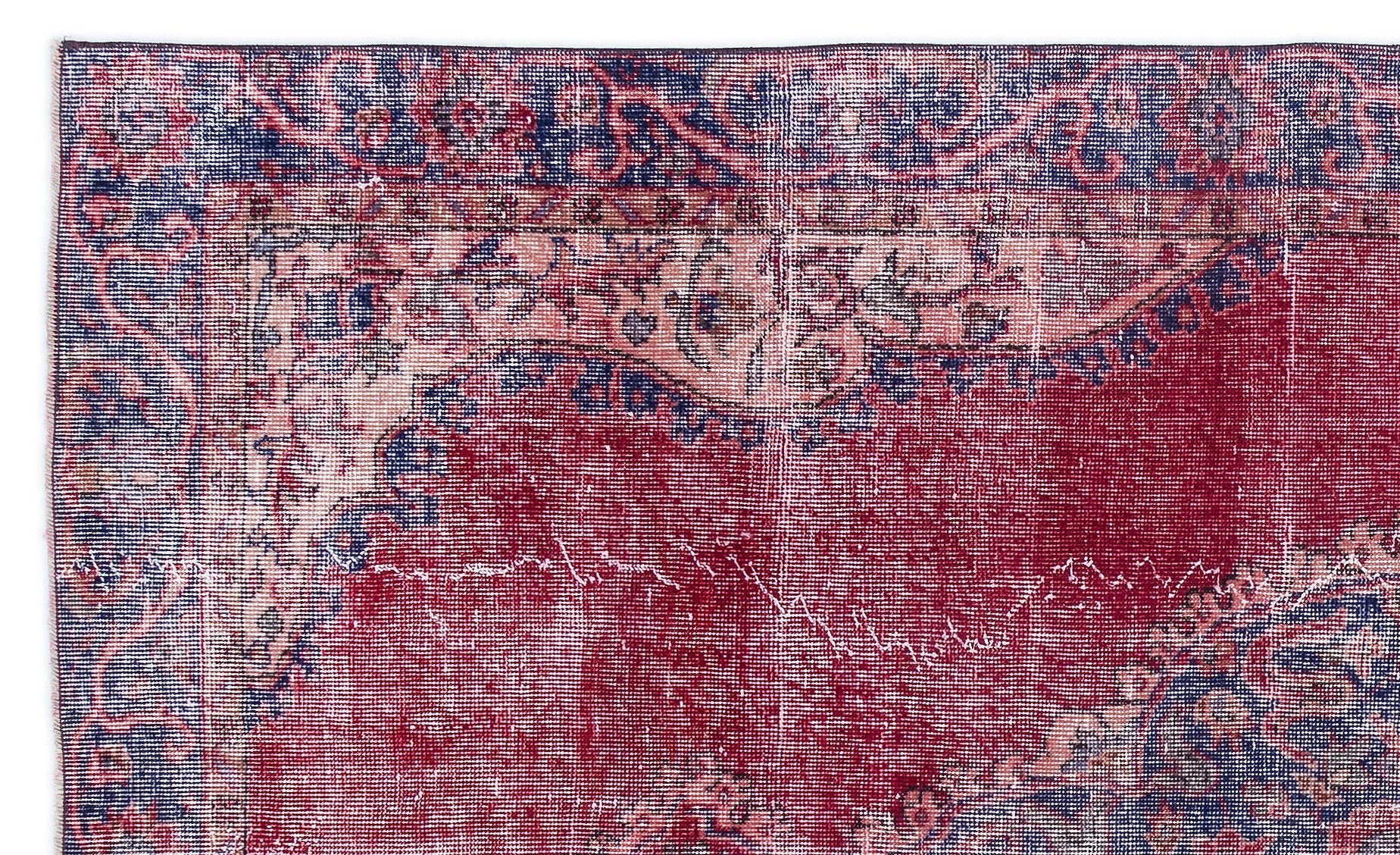 Atina Red Vintage Wool Handmade Area Rug 4'0" x 10'11"