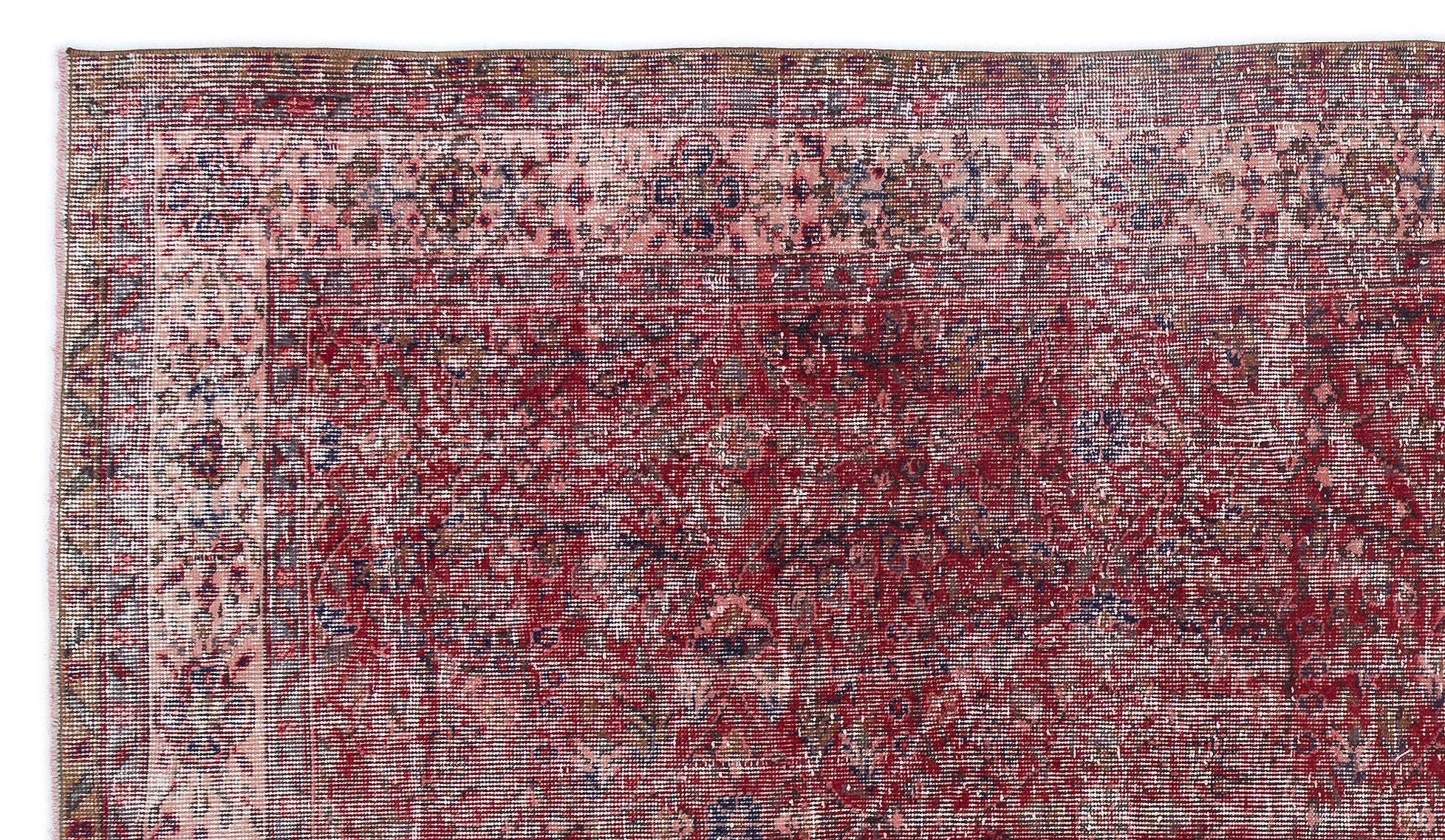 Atina Red Vintage Wool Handmade Area Rug 5'3" x 8'10"