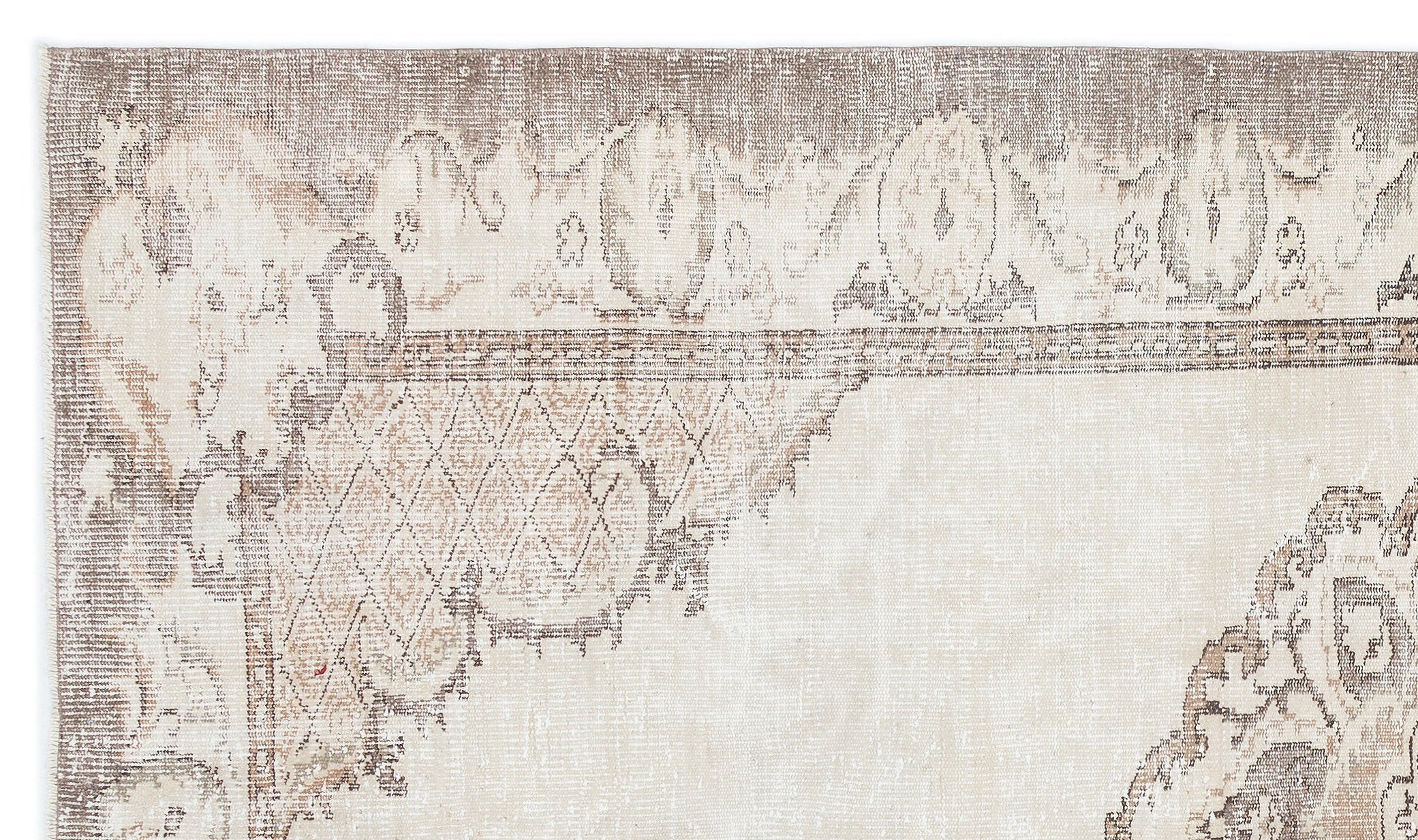 Atina Beige Vintage Wool Handmade Area Rug 6'0" x 9'5"