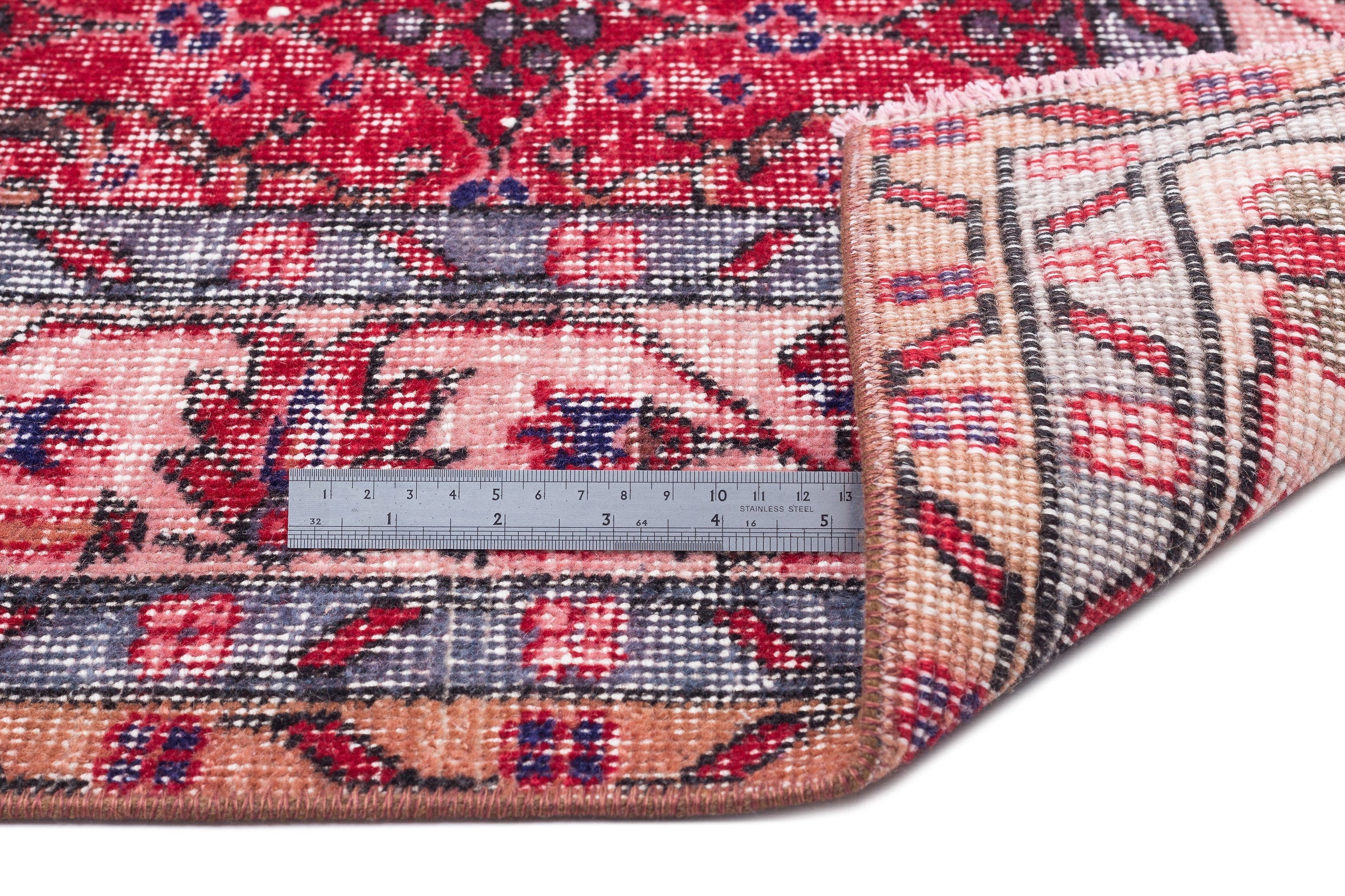 Atina 15804 Red Vintage Wool Handmade Area Rug 5'6" x 9'3"