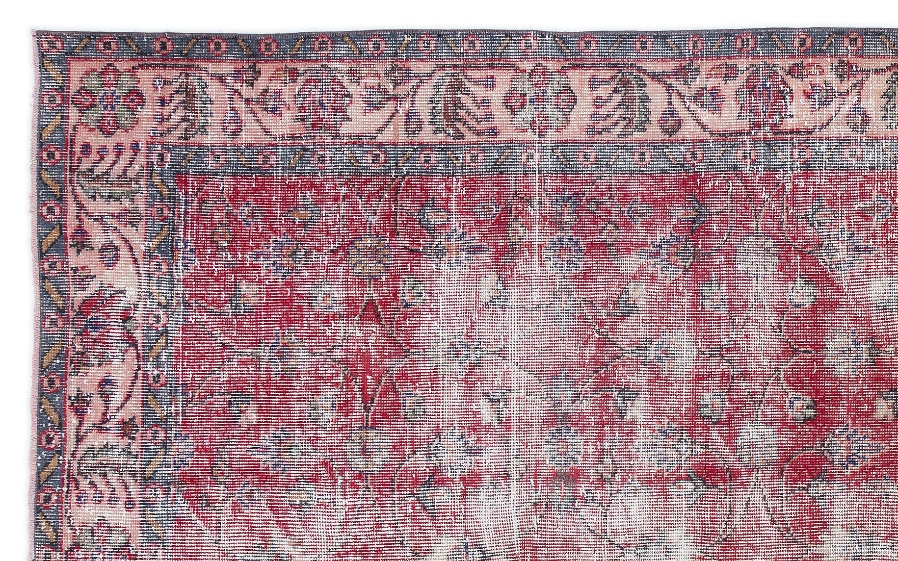 Atina Red Vintage Wool Handmade Area Rug 5'3" x 9'0"
