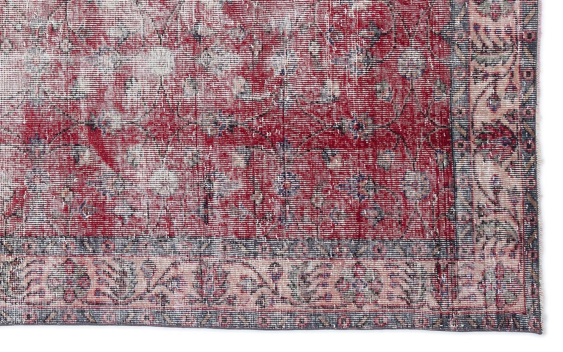 Atina Red Vintage Wool Handmade Area Rug 5'3" x 9'0"