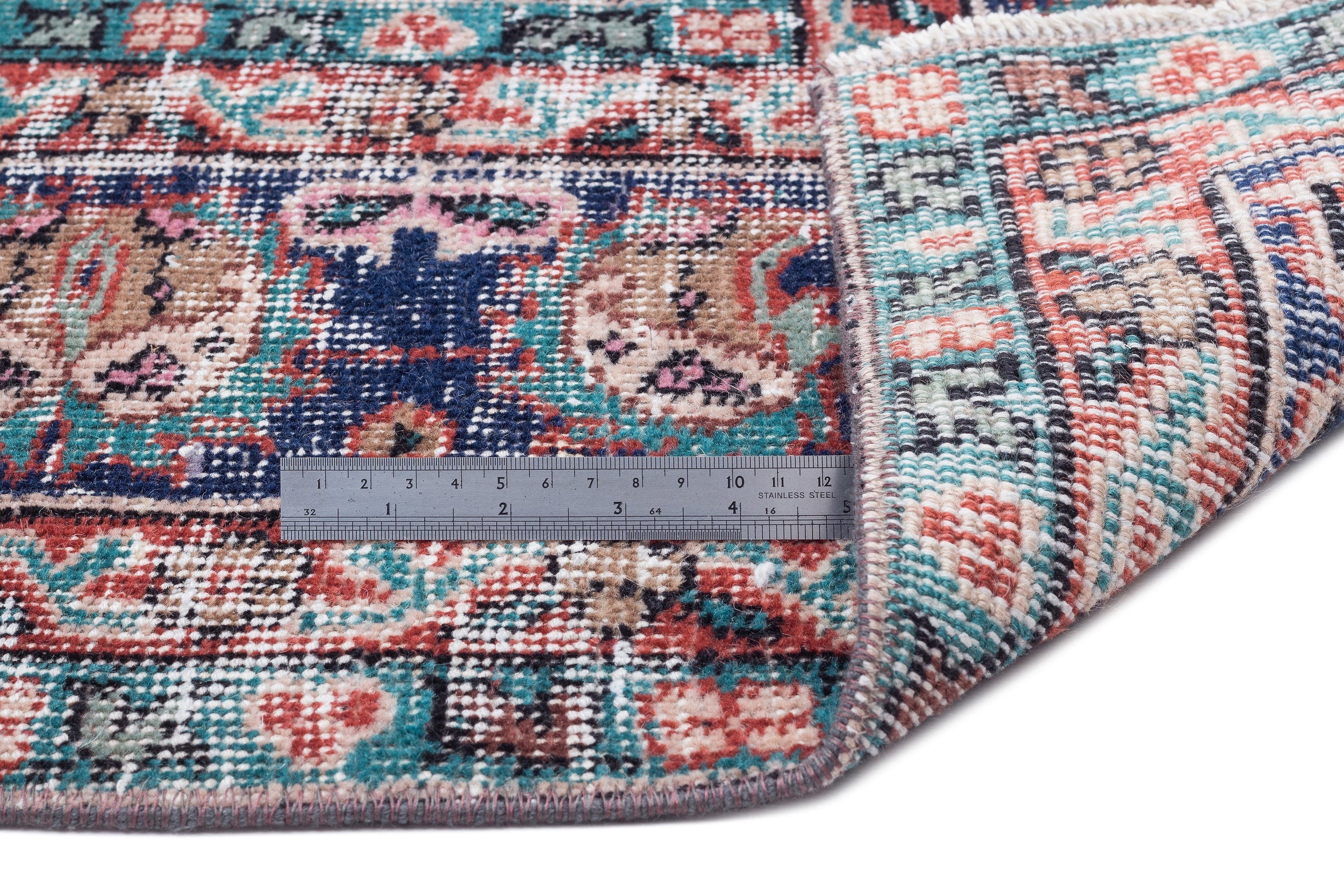 Atina Red Vintage Wool Handmade Area Rug 6'4" x 10'1"