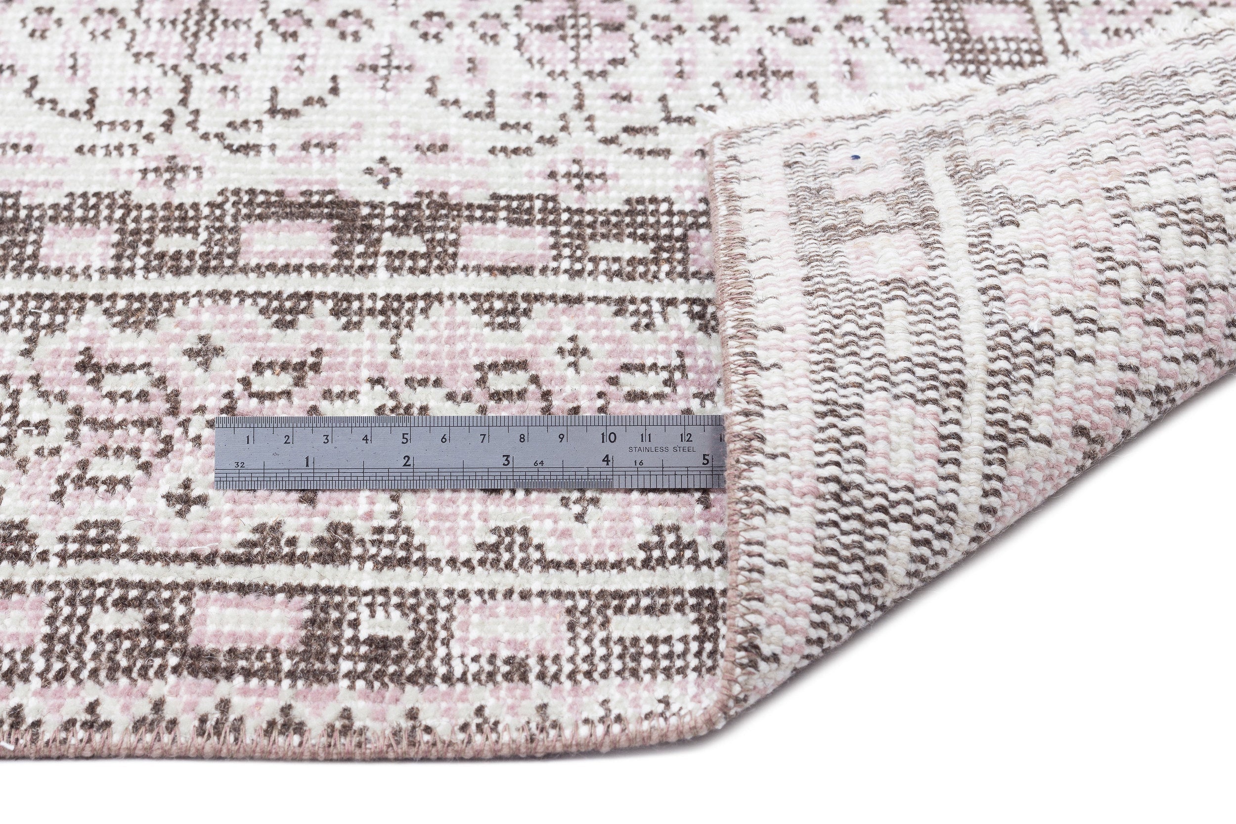 Atina 15858 Beige Vintage Wool Handmade Area Rug 5'6" x 8'6"