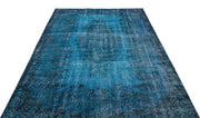 Atina Turquoise Vintage Wool Handmade Area Rug 5'7" x 9'6"