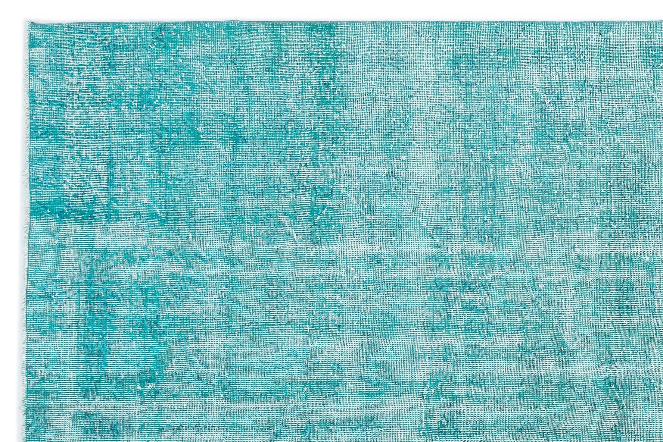 Atina Turquoise Vintage Wool Handmade Area Rug 6'11" x 10'5"