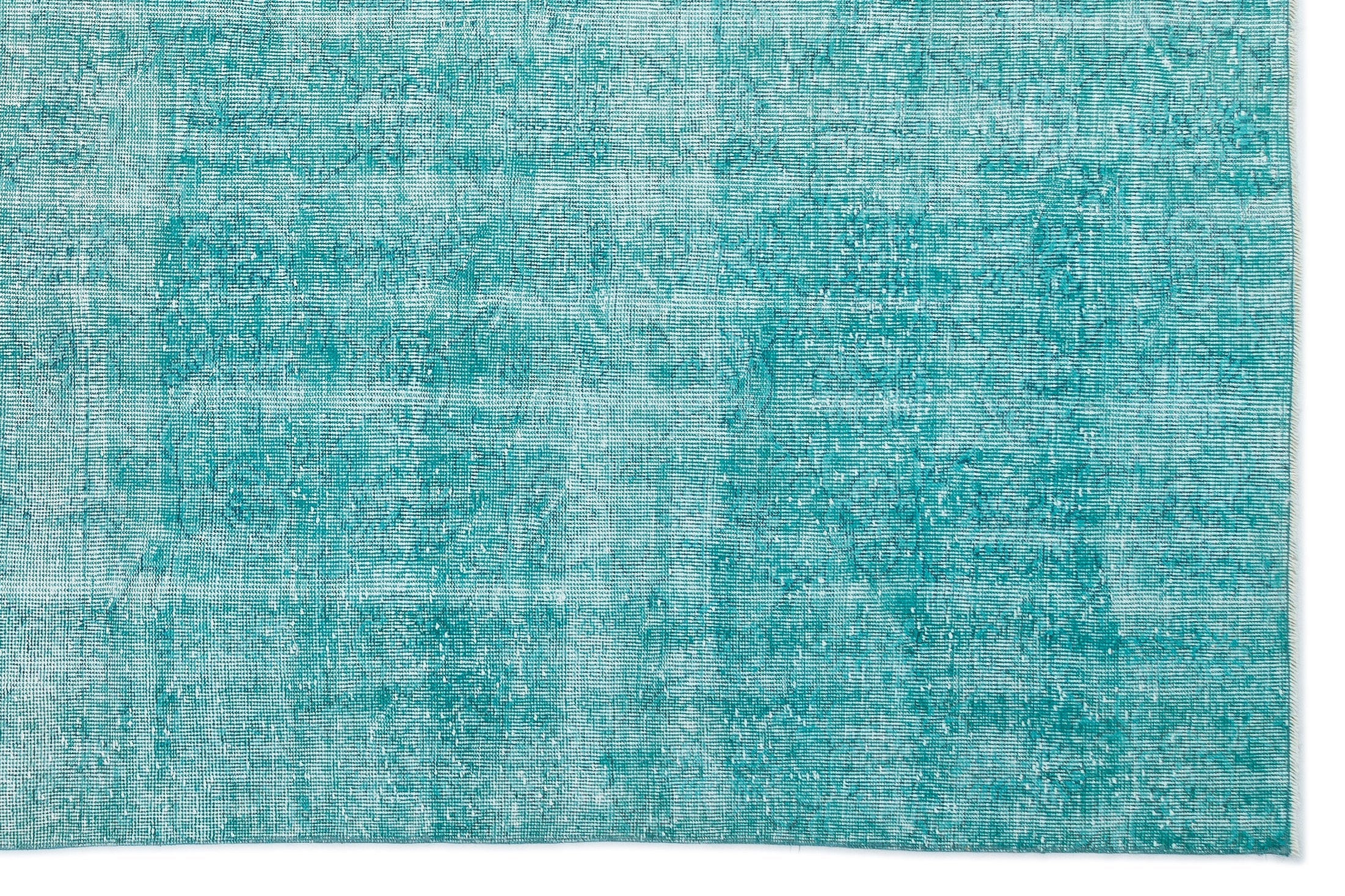 Atina Turquoise Vintage Wool Handmade Area Rug 6'11" x 10'5"